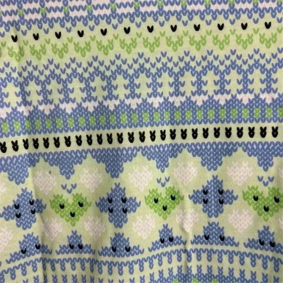 Vintage Supply Women's Size 4 Blue Fair Isle High Neck Cropped Top US 4 y2k - Picture 4 of 9